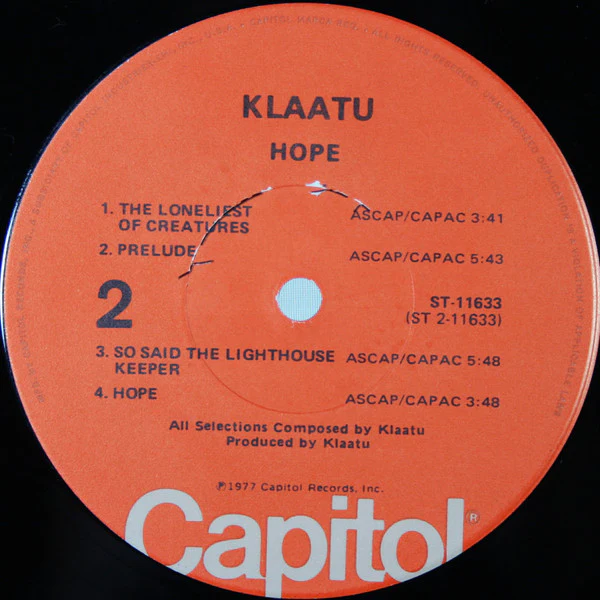 Klaatu - Hope (LP, Album, Jac) (Near Mint (NM or M-)) - Image 4