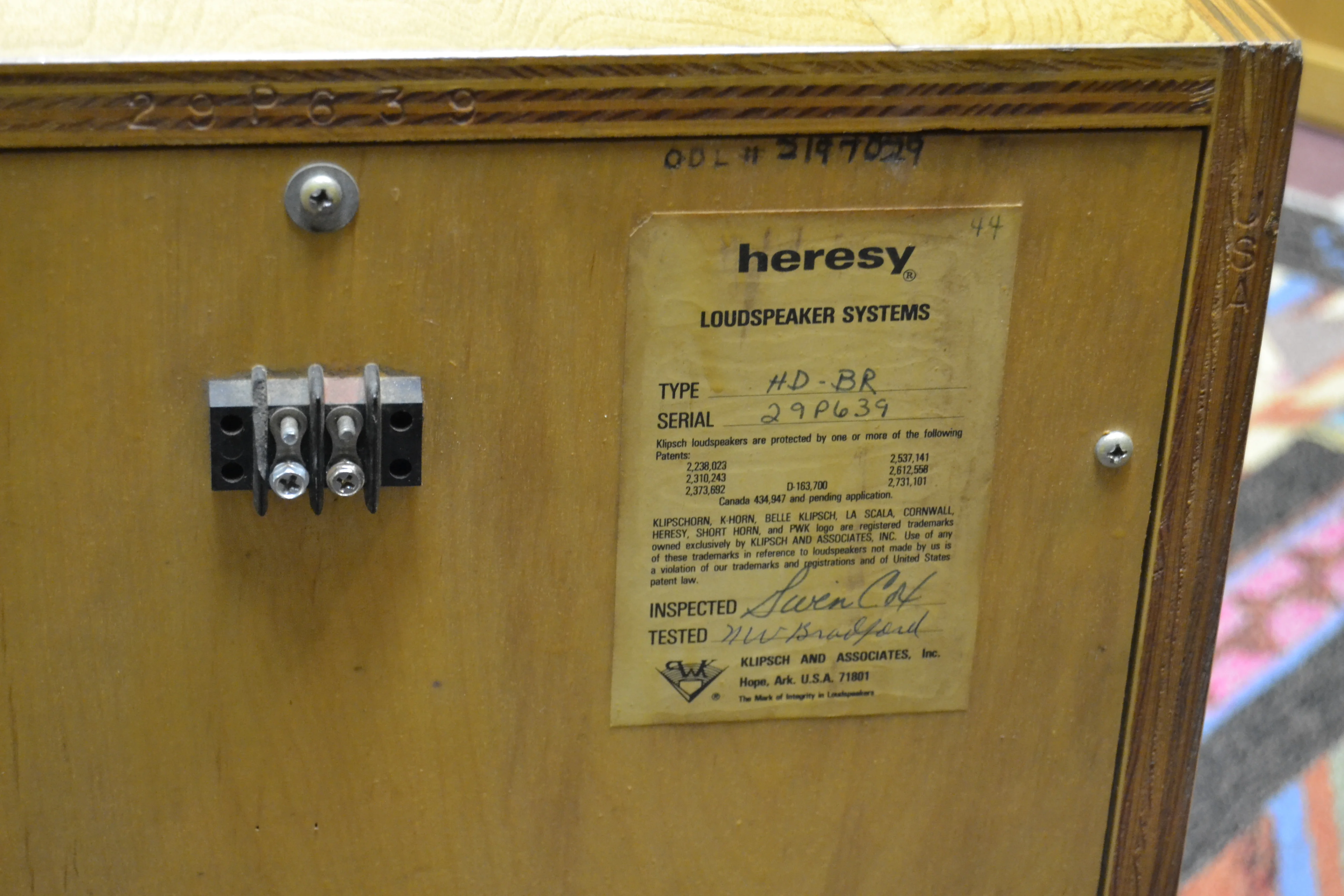 Klipsch Heresy HD Decorator in BR Birch Raw * 1976 - Image 6