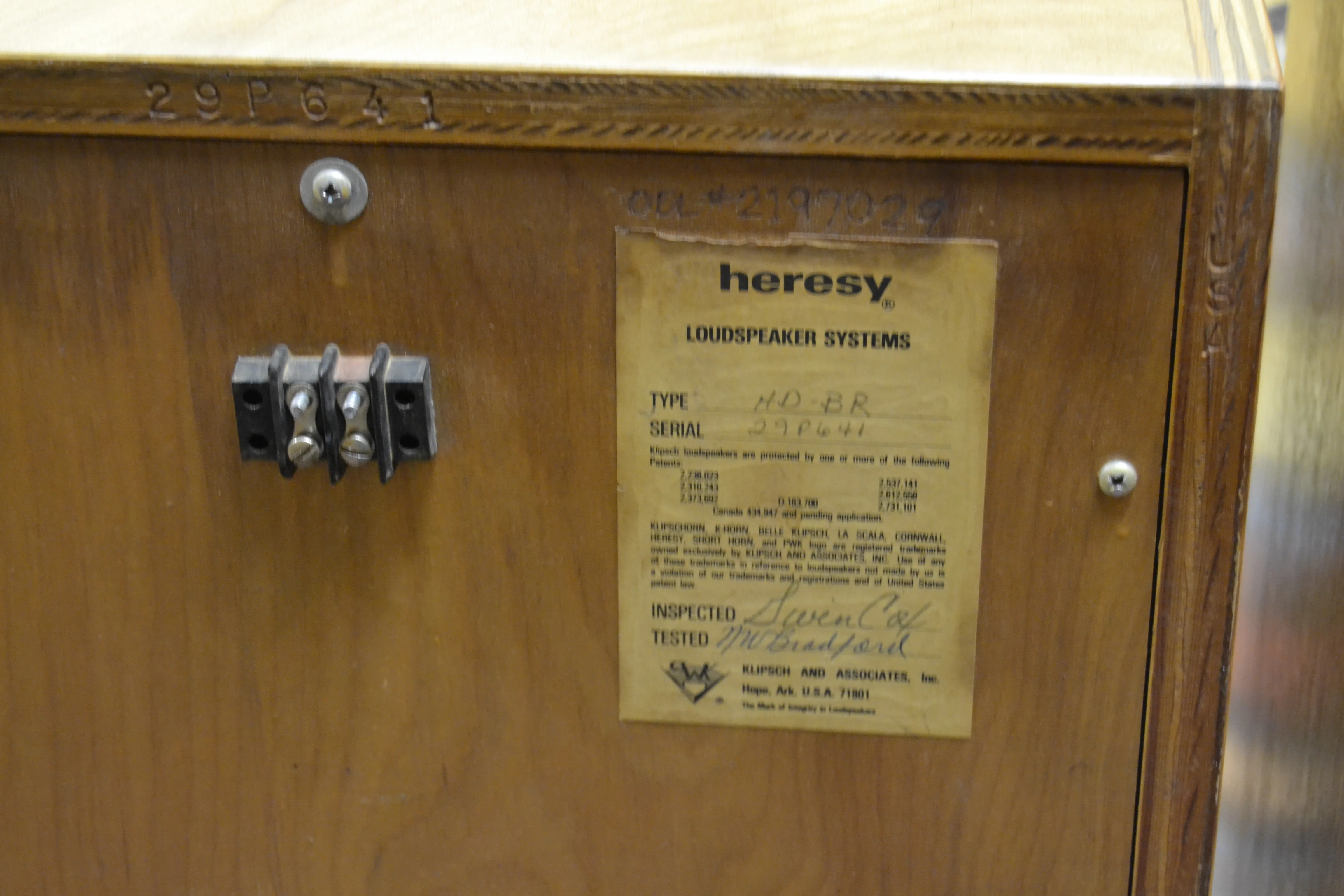 Klipsch Heresy HD Decorator in BR Birch Raw * 1976 - Image 7