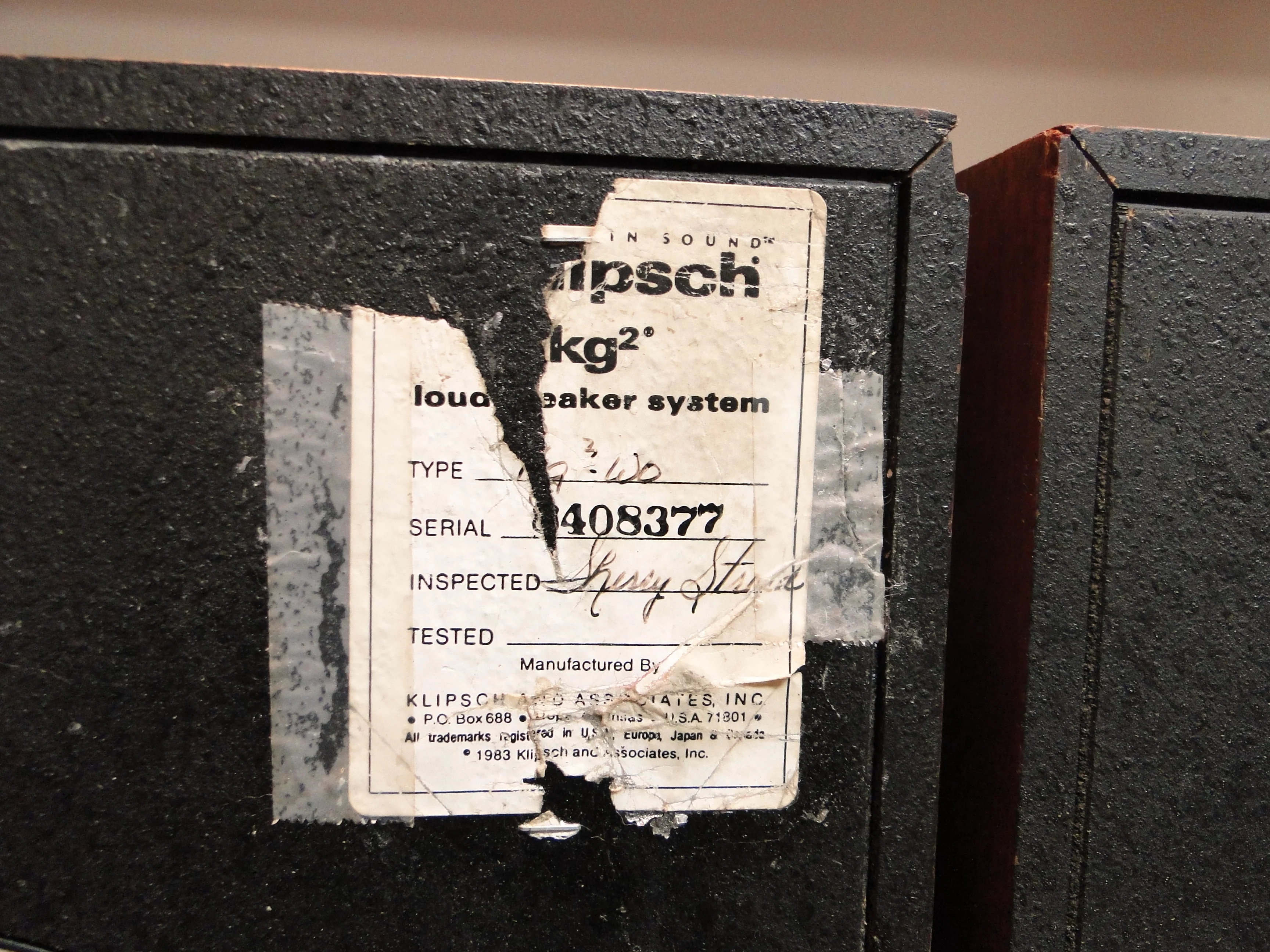Klipsch KG2 Speakers * 1982 * - Image 5