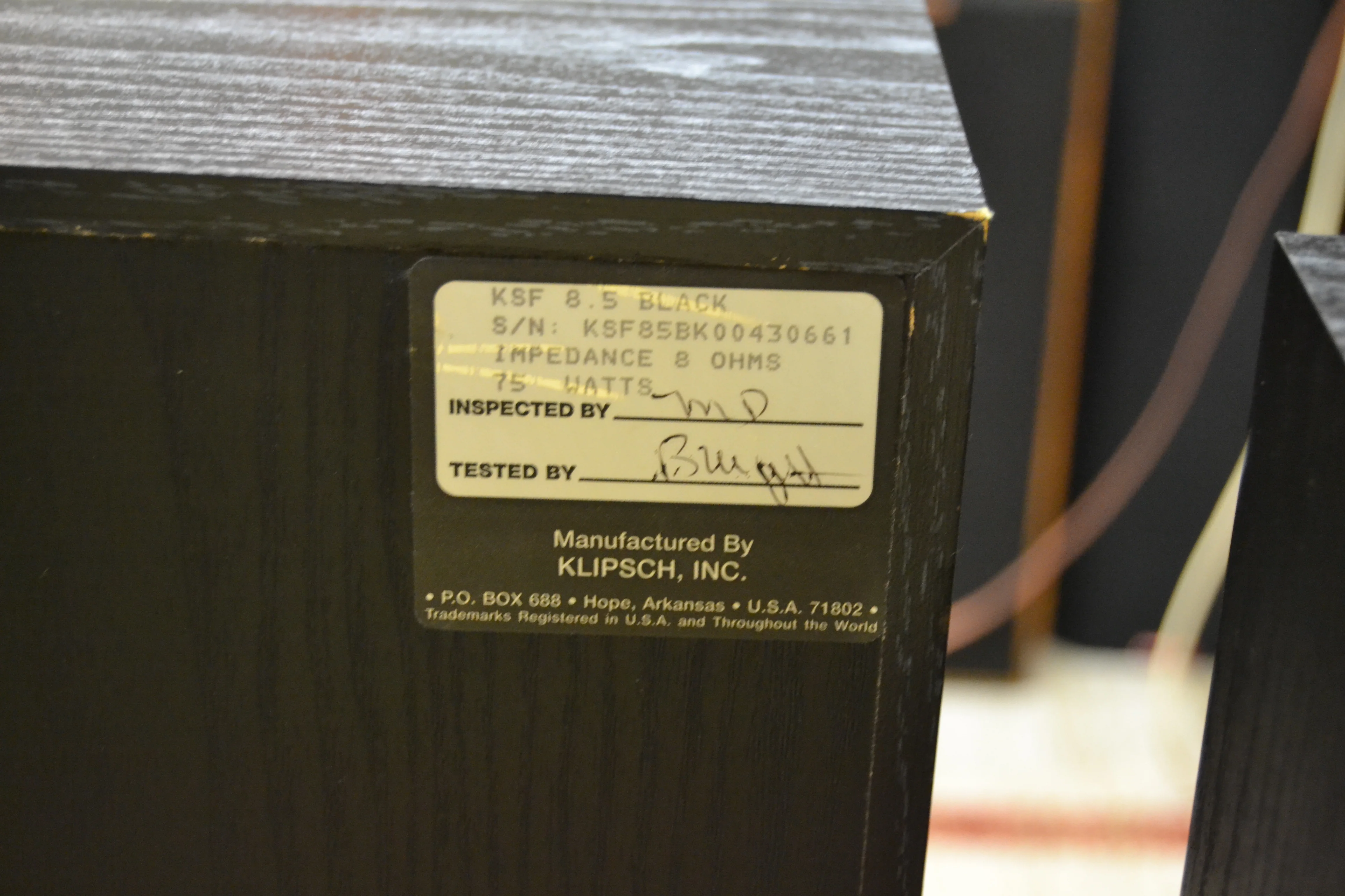 Klipsch KSF 8.5 Floor Standing Speakers - Image 5
