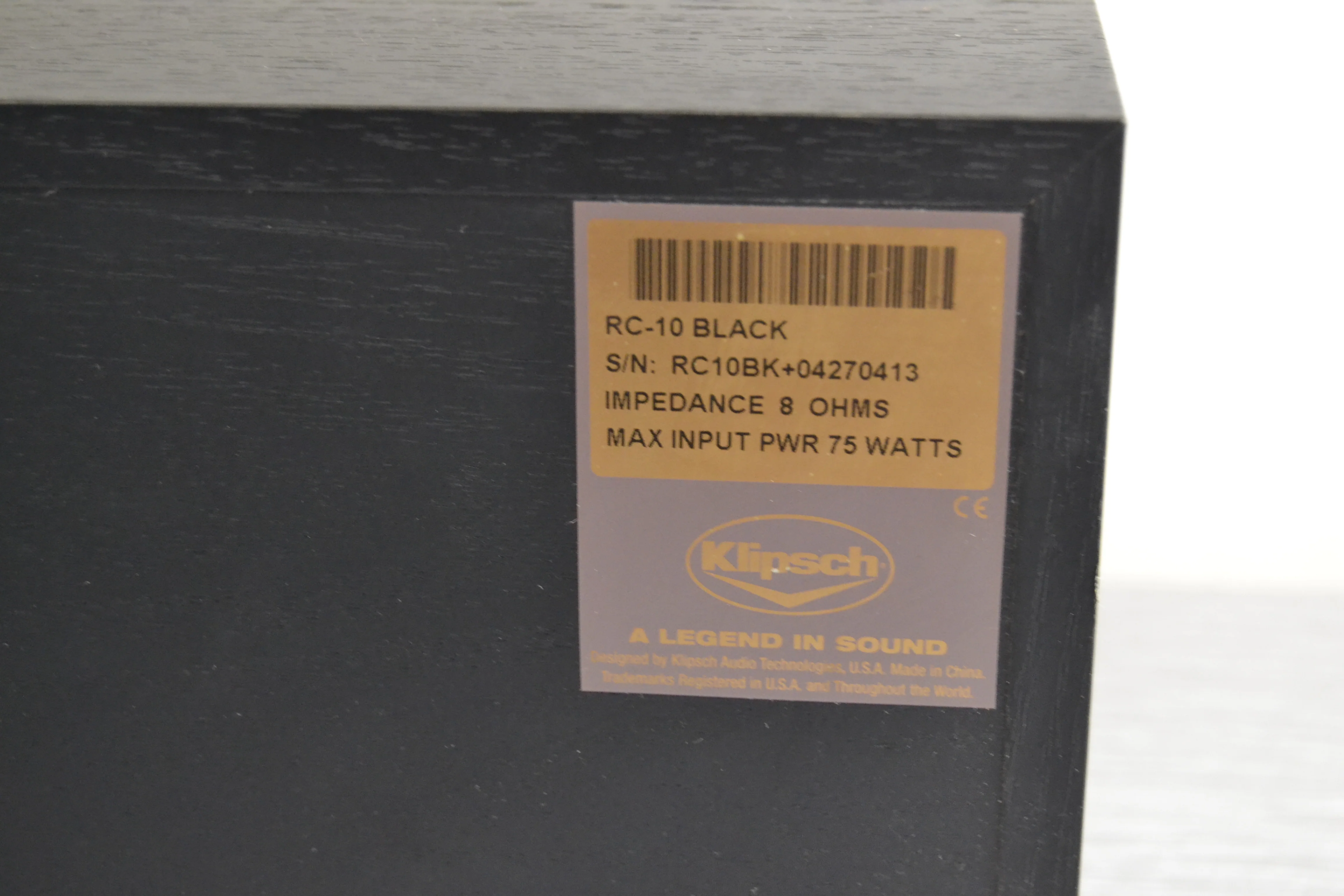Klipsch RC-10 Center Channel Speaker * Original Box - Image 10