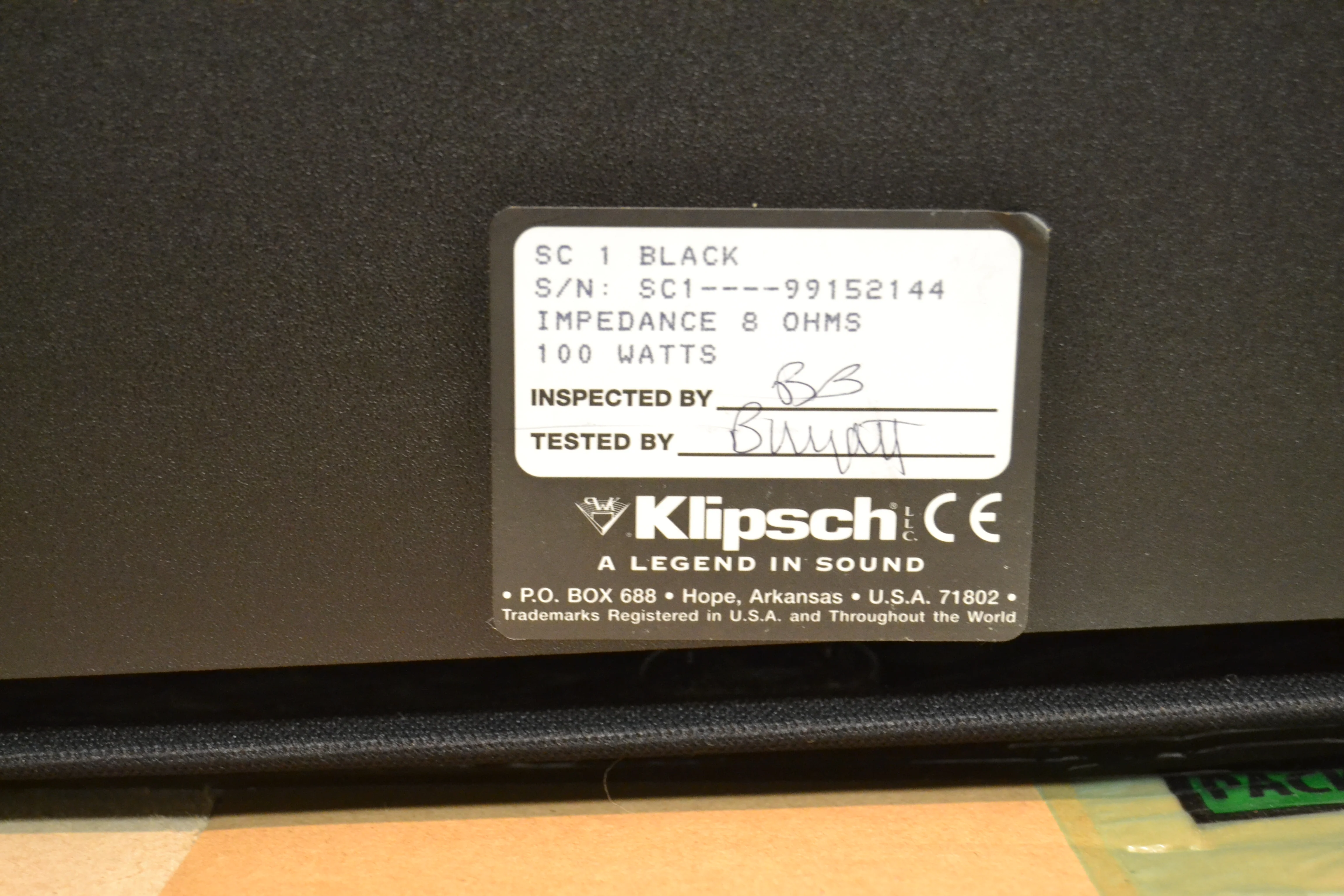 Klipsch SC1 Center Channel Speaker * Klipsch Box ( for different model ) - Image 8
