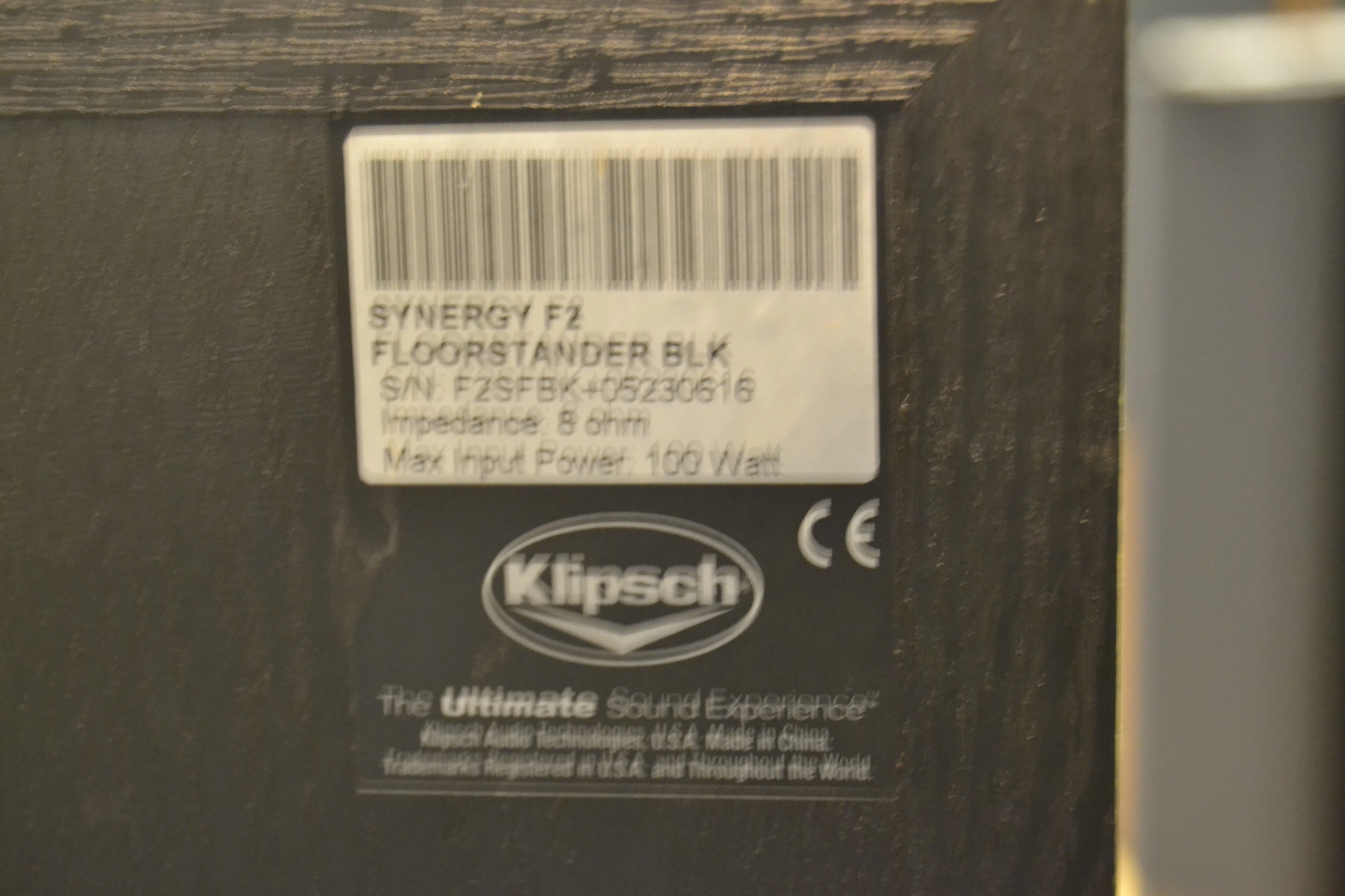 Klipsch Synergy F2 Floorstander Black - Naked Grills - Image 11
