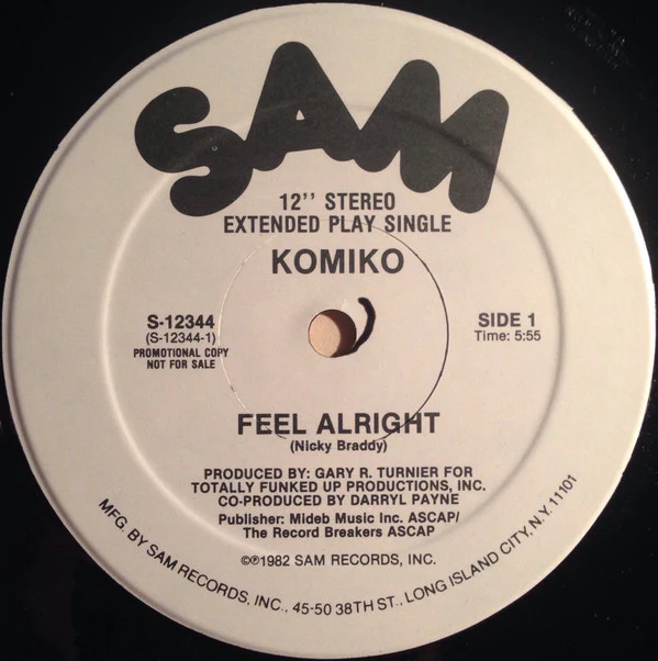 Komiko - Feel Alright (12", Promo, Hau) (Very Good Plus (VG+))