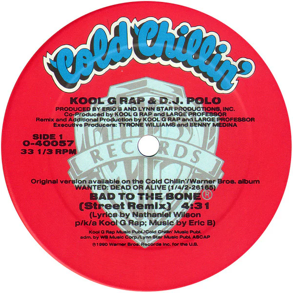 Kool G Rap & D.J. Polo - Bad To The Bone (12", Maxi) (Very Good (VG)) - Image 3