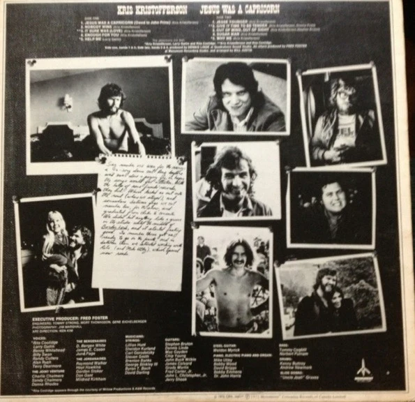 Kris Kristofferson - Jesus Was A Capricorn (LP, Album, Gat) (Very Good Plus (VG+)) - Image 2