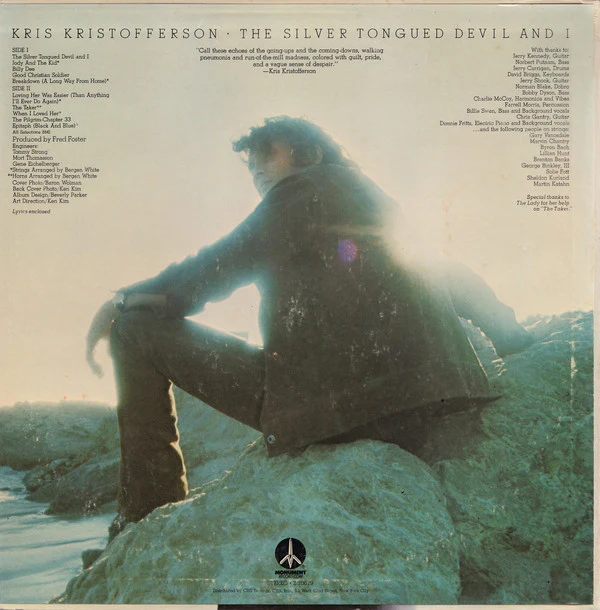 Kris Kristofferson - The Silver Tongued Devil And I (LP, Album, Pit) (Very Good (VG)) - Image 2