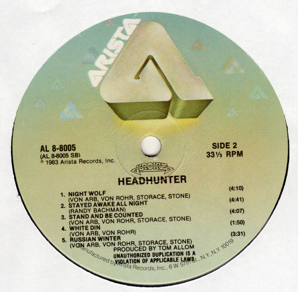 Krokus - Headhunter (LP, Album, Ind) (Very Good (VG)) - Image 4