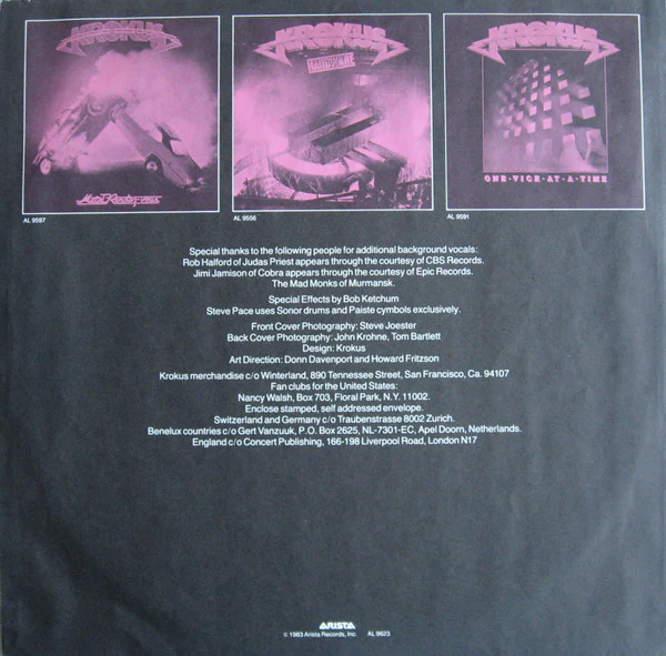 Krokus - Headhunter (LP, Album) (Very Good Plus (VG+)) - Image 4