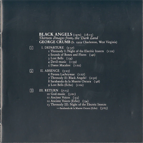 Kronos Quartet - Black Angels (CD, Album) (Near Mint (NM or M-)) - Image 2