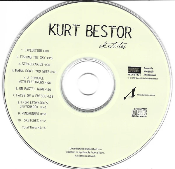 Kurt Bestor - Sketches (CD, Album) (Near Mint (NM or M-)) - Image 3
