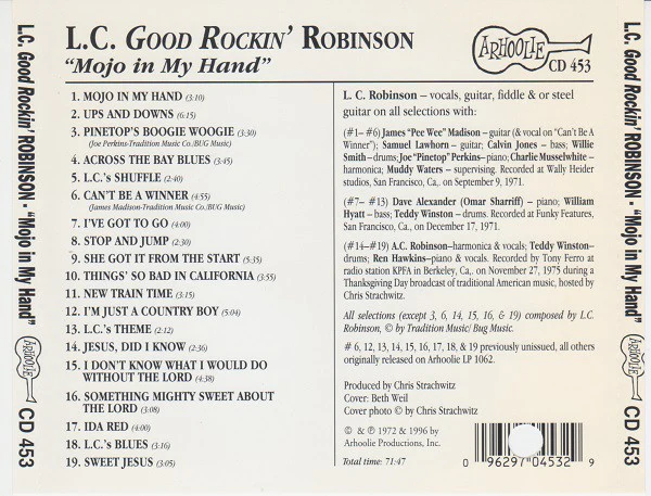 L.C. Good Rockin' Robinson* - Mojo In My Hand (CD, Album, RE) (Mint (M)) - Image 2