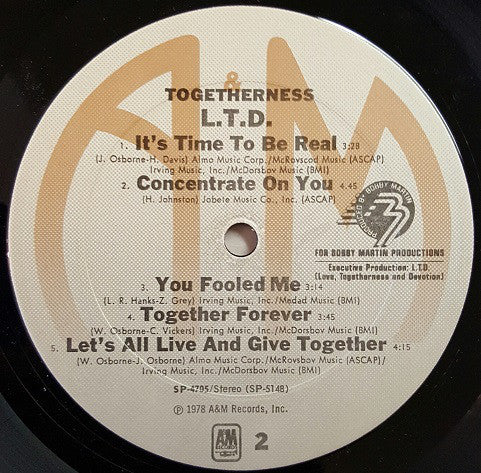 L.T.D. - Togetherness (LP, Album, San) (Very Good Plus (VG+)) - Image 4