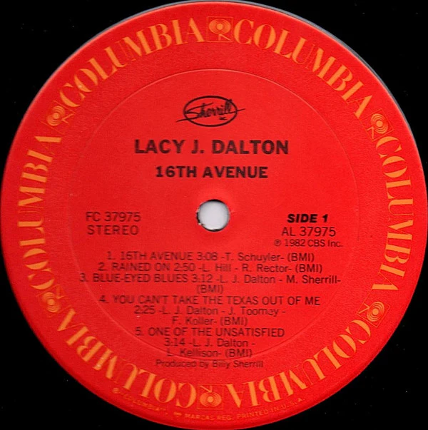 Lacy J. Dalton - 16th Avenue (LP, Album) (Very Good Plus (VG+)) - Image 3