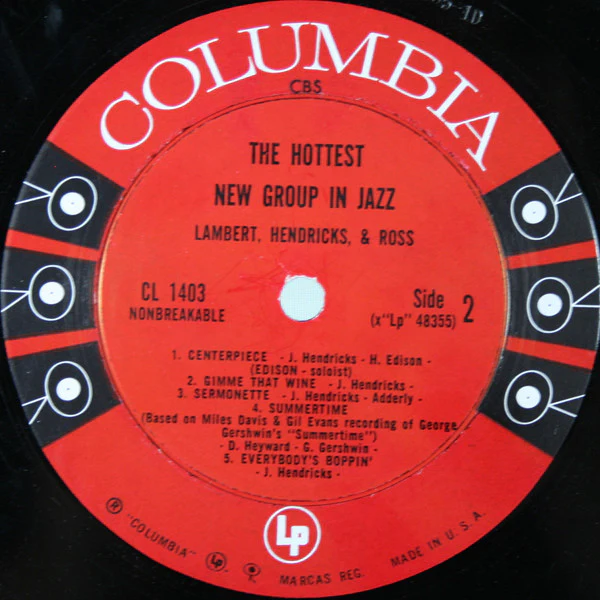 Lambert, Hendricks, & Ross!* - The Hottest New Group In Jazz (LP, Album, Mono) (Very Good (VG)) - Image 4