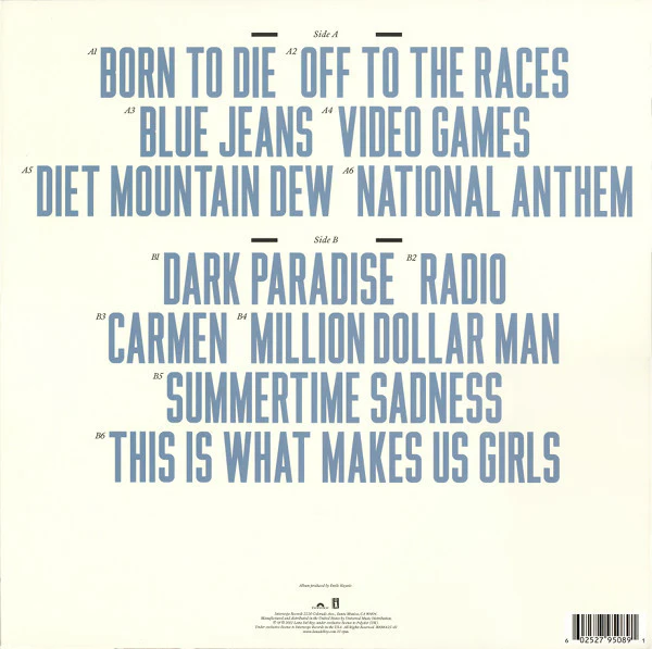Lana Del Rey - Born To Die (LP, Album, Uni) (Very Good Plus (VG+)) - Image 2