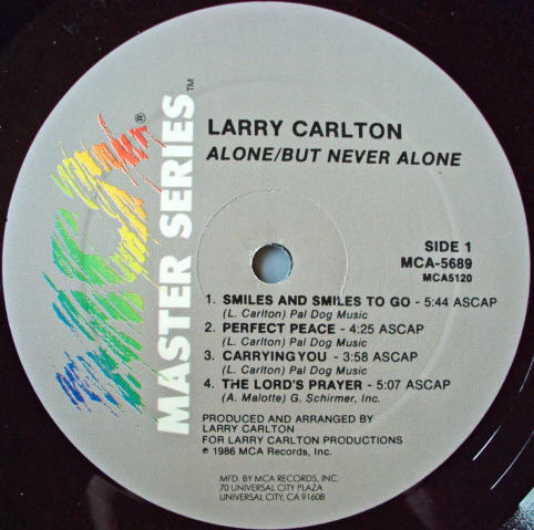 Larry Carlton - Alone / But Never Alone (LP, Album, Aud) (Very Good Plus (VG+)) - Image 2