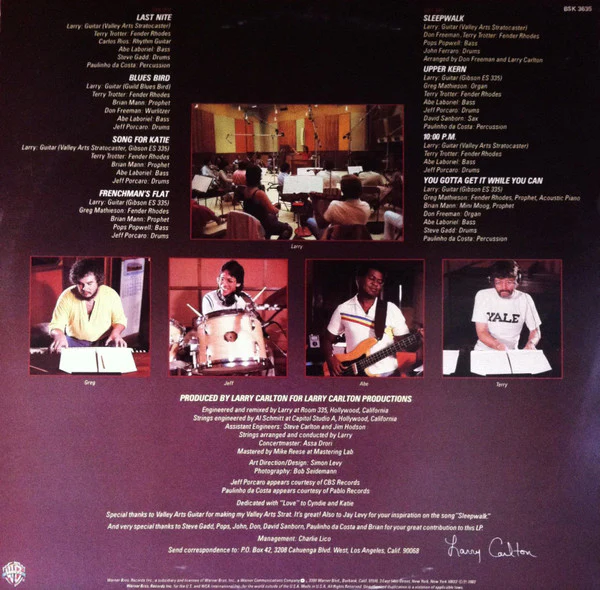 Larry Carlton - Sleepwalk (LP, Album) (Very Good (VG)) - Image 2