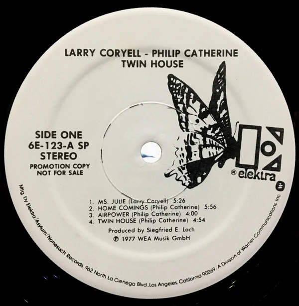 Larry Coryell - Philip Catherine - Twin-House (LP, Album, Promo, Spe) (Very Good Plus (VG+)) - Image 3