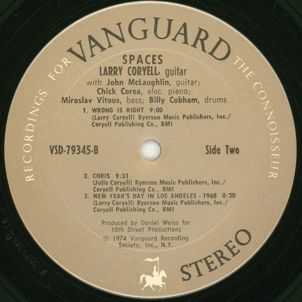Larry Coryell - Spaces (LP, Album, RE) (Very Good Plus (VG+)) - Image 4