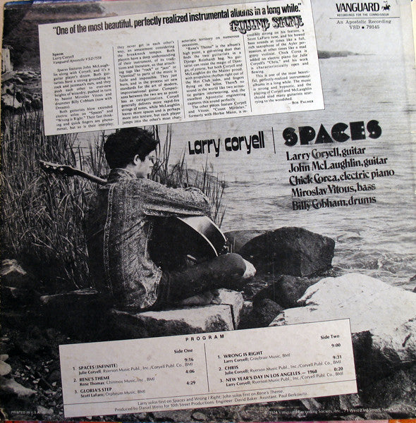 Larry Coryell - Spaces (LP, Album, RE) (Very Good (VG)) - Image 2