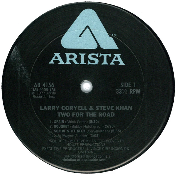 Larry Coryell - Steve Khan - Two For The Road (LP, Album) (Very Good Plus (VG+)) - Image 3