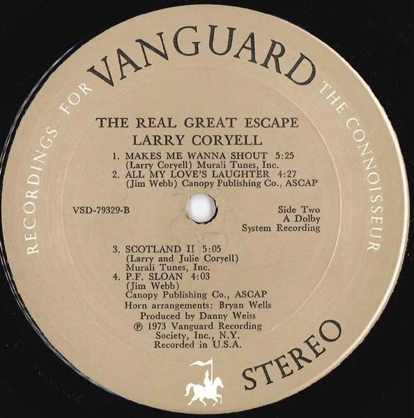 Larry Coryell - The Real Great Escape (LP, Album, Pit) (Mint (M)) SEALED NEW OLD STOCK - Image 4