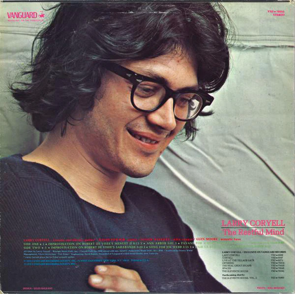 Larry Coryell - The Restful Mind (LP, Album) (Very Good Plus (VG+)) - Image 2