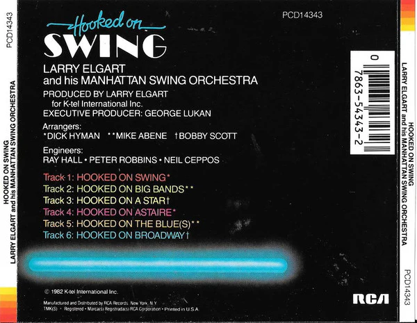 Larry Elgart And His Manhattan Swing Orchestra - Hooked On Swing (CD, Album, RE) (Near Mint (NM or M-)) - Image 2