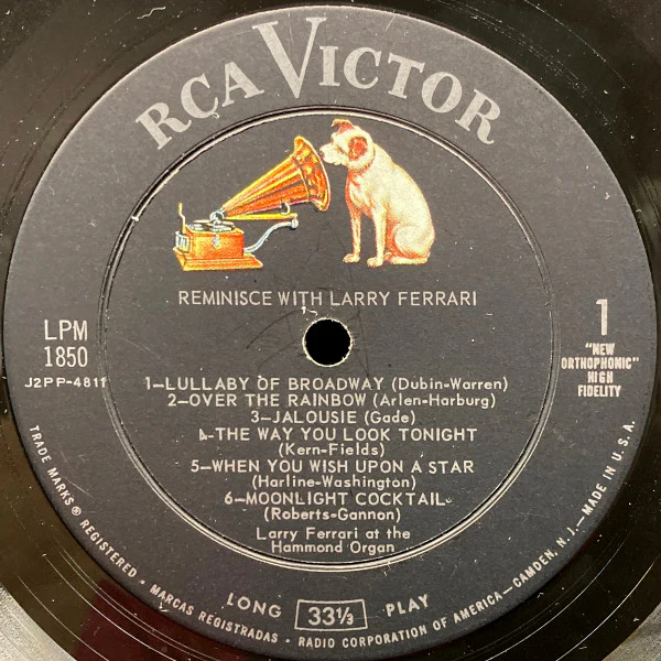 Larry Ferrari - Reminisce With Larry Ferrari (LP, Album, Mono) (Very Good (VG)) - Image 3