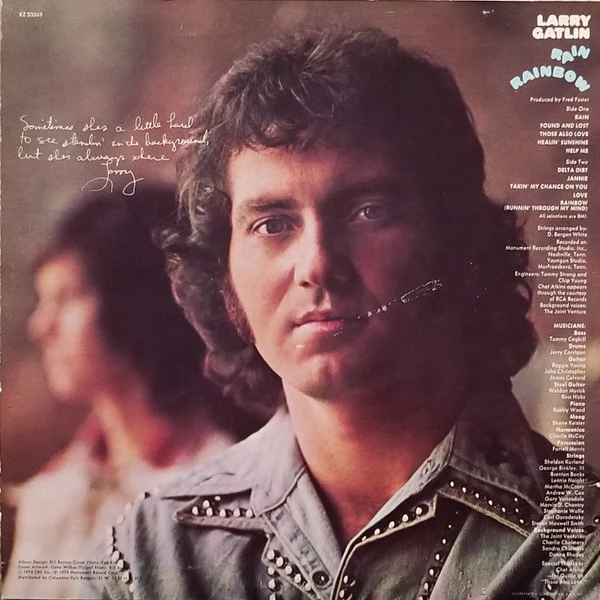 Larry Gatlin - Rain Rainbow (LP, Album) (Very Good (VG)) - Image 2