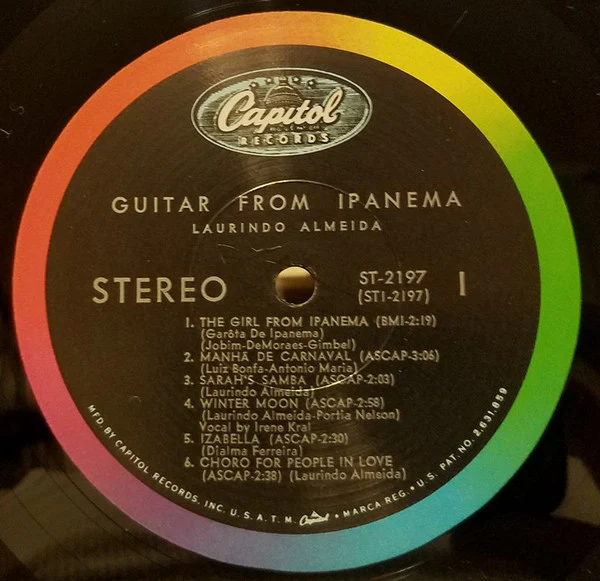 Laurindo Almeida - Guitar From Ipanema (LP, Album) (Very Good Plus (VG+)) - Image 2