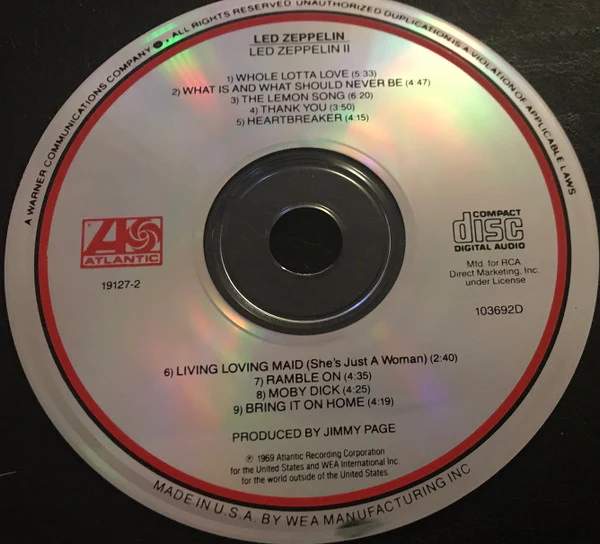 Led Zeppelin - Led Zeppelin II (CD, Album, Club, RE, SRC) (Very Good Plus (VG+)) - Image 2