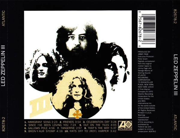 Led Zeppelin - Led Zeppelin III (CD, Album, RE, RM, Wea) (Very Good Plus (VG+)) - Image 2