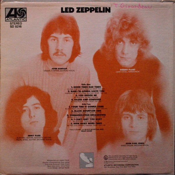 Led Zeppelin - Led Zeppelin (LP, Album, CT ) (Very Good Plus (VG+)) - Image 2