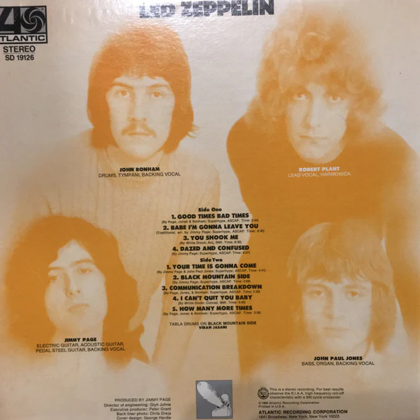 Led Zeppelin - Led Zeppelin (LP, Album, RE, SP) (Very Good Plus (VG+)) - Image 2