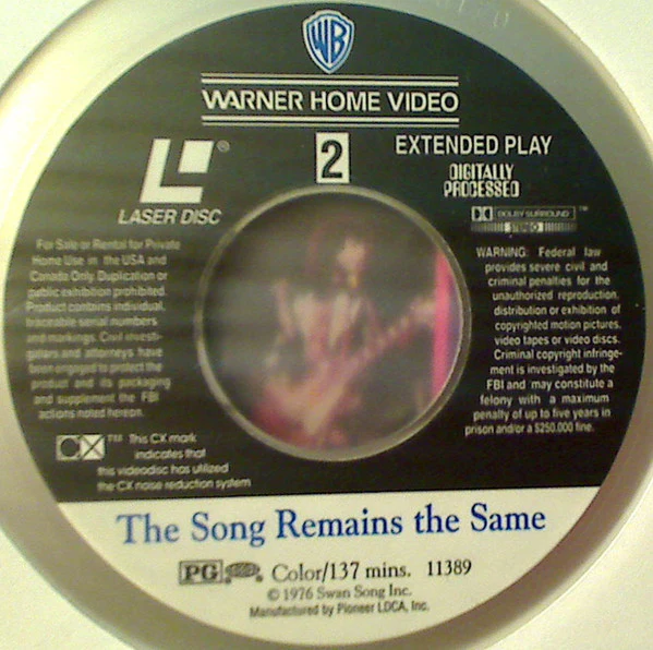 Led Zeppelin - The Song Remains The Same (Laserdisc, 12", NTSC, Dol + Laserdisc, 12", S/Side) (Near Mint (NM or M-)) - Image 4