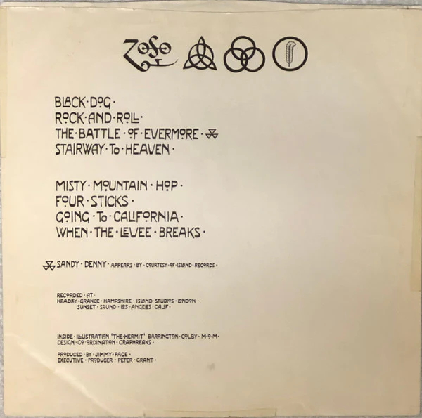 Led Zeppelin - Untitled (LP, Album, RP, Gat) (Very Good (VG)) - Image 4