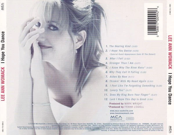 Lee Ann Womack - I Hope You Dance (HDCD, Album, Enh) (Very Good Plus (VG+)) - Image 2