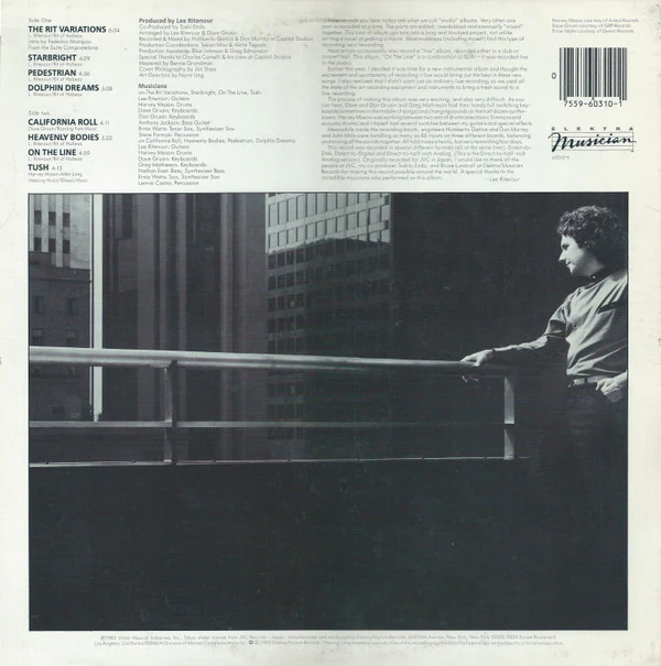 Lee Ritenour - On The Line (LP, Album, SP) (Very Good Plus (VG+)) - Image 2