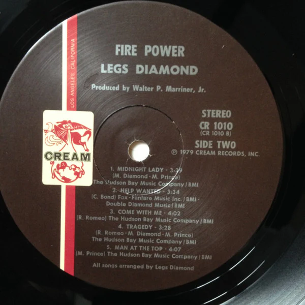 Legs Diamond - Fire Power (LP, Album) (Near Mint (NM or M-)) - Image 4