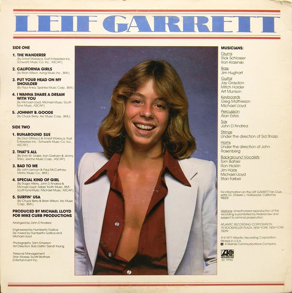 Leif Garrett - Leif Garrett (LP, Album, PR) (Very Good (VG)) - Image 2