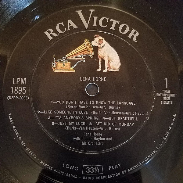 Lena Horne - Songs By Burke And Van Heusen (LP) (Very Good Plus (VG+)) - Image 3