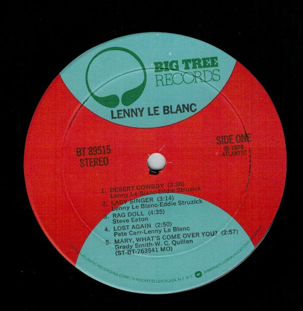 Lenny LeBlanc - Lenny LeBlanc (LP, Mon) (Very Good Plus (VG+)) - Image 3