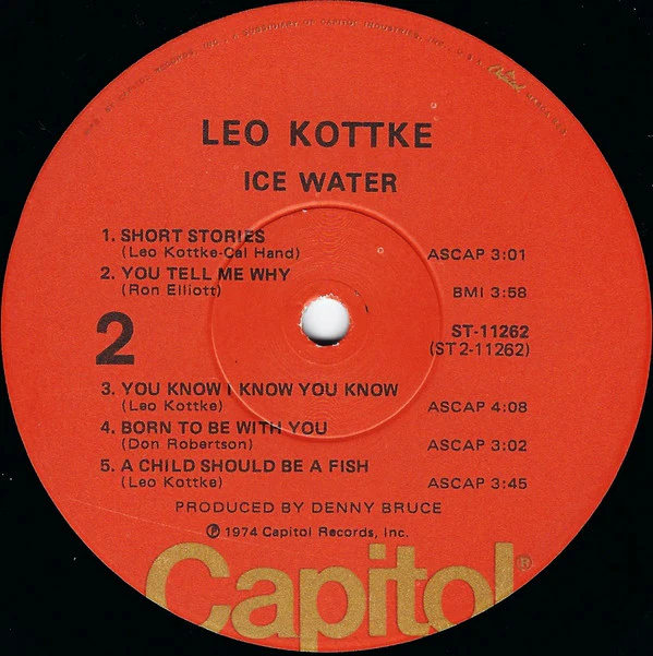 Leo Kottke - Ice Water (LP, Album, Win) (Very Good Plus (VG+)) - Image 4