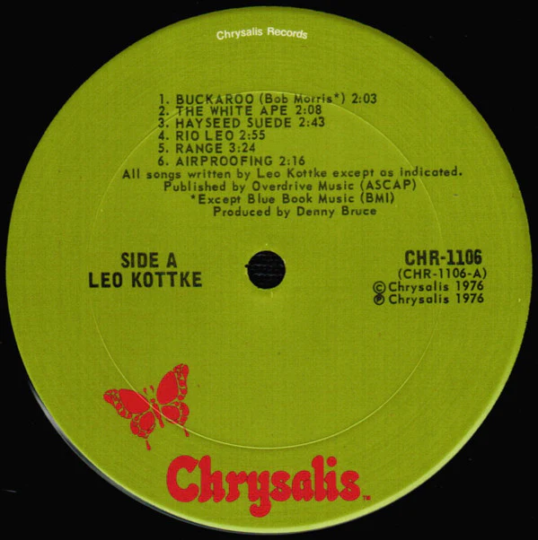 Leo Kottke - Leo Kottke (LP, Album, San) (Very Good (VG)) - Image 3
