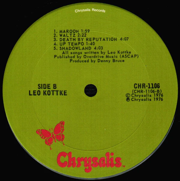 Leo Kottke - Leo Kottke (LP, Album, San) (Very Good (VG)) - Image 4