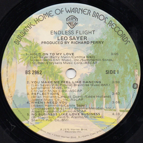 Leo Sayer - Endless Flight (LP, Album, Win) (Very Good (VG)) - Image 5
