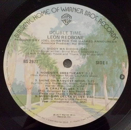 Leon Redbone - Double Time (LP, Album, LA ) (Very Good Plus (VG+)) - Image 3